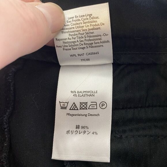 Eddie Bauer Pants Womens 14 Black Mid Rise Stretch Straight Flat Front Preppy - Picture 6 of 13